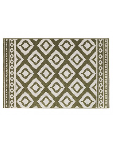 Pianta Tappeto verde con disegno Nordic Kilim